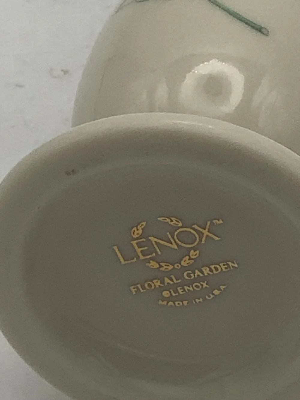 Vintage Lenox  Floral Garden Cream Bud Vase with Delicate Floral Design